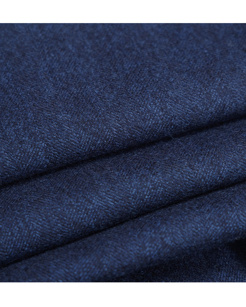 Vintage Blue Flannel Straight Skirt