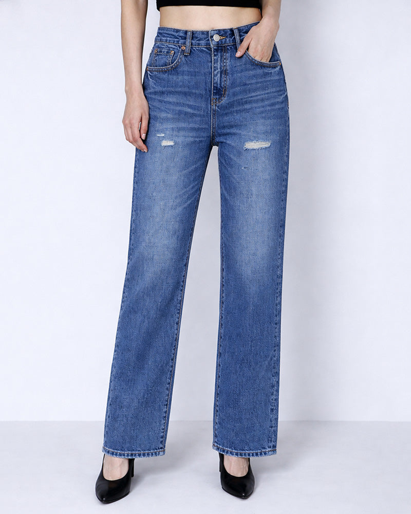 Applique Stitch Tapered Jeans | Vintage Workwear