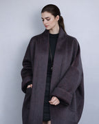 Burgundy Oversized Coat | Relaxed Silhouette