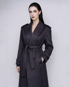 Burgundy Wool Coat | Relaxed Silhouette