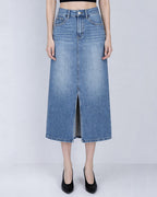 Classic Denim Shift Dress in Vintage Blue Suitpure