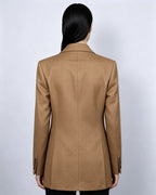 Sunset Brown Linen Blazer Suitpure