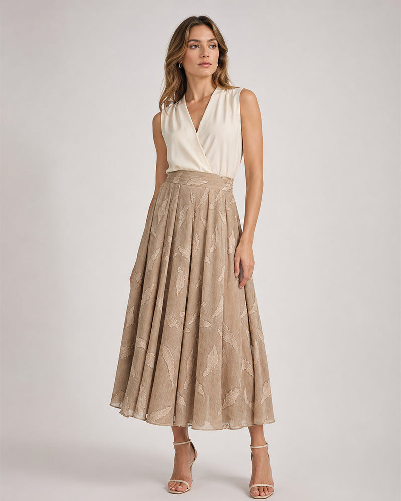 Falling Feather Tulle A-Line Maxi Skirt | Soft Flow Suitpure