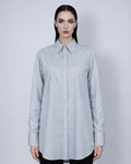 Grey Check Pointed Collar Shirt Suitpure