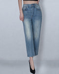 Light Blue Cropped Jeans Suitpure
