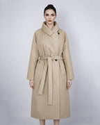 Khaki Goose Down Oversized Puffer Coat