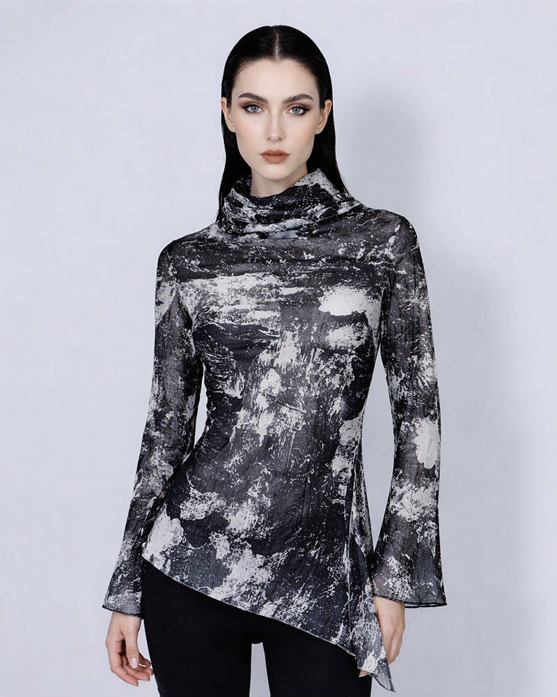 Ombre Mesh Layering Top | Sheer Gradient