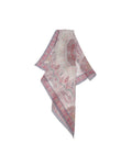 55x55cm Women Pink Vintage Paisley Small Square Wrap Scarf Suitpure