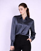 Pearl Satin Jacquard Blouse in Acetate Suitpure