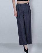 Pinstripe Pleated Trousers Suitpure