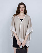 Pure Tone Shawl with Flowing Silhouette Suitpure