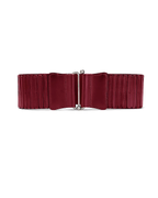 Black Wide Elastic Leather Corset Belt with Metal Hook Buckle Suitpure