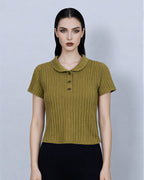 Retro Linen Pique Polo in Neutral Suitpure