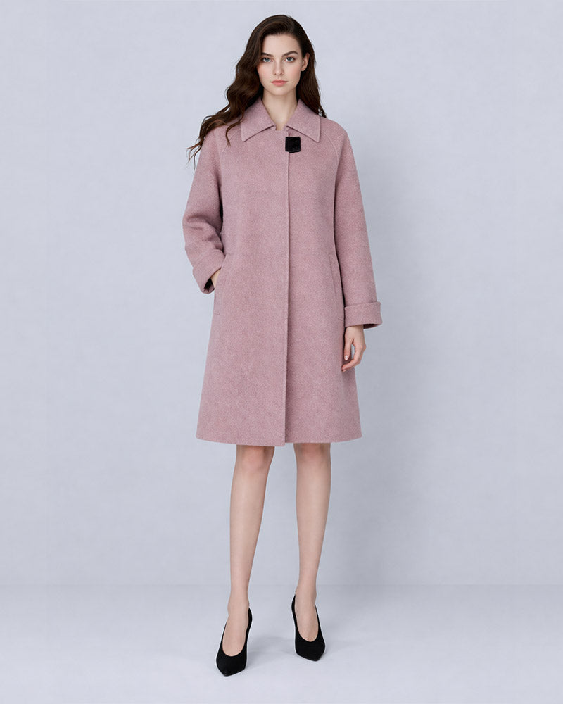 Reversible Cashmere Notch Lapel Coat