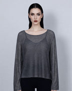 Romantic Cutout Off-Shoulder Knit Top