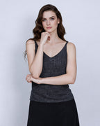 Slim-Fit Knit Vest with Rhinestone Detail