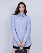 Striped Linen-Cotton Shirt | Relaxed Nautical Style Suitpure