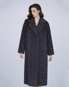 Suli Wool Long Coat in Shadow Grey Suitpure