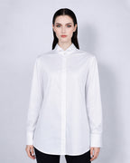 Wing Collar Blouse with French Cuffs Suitpure