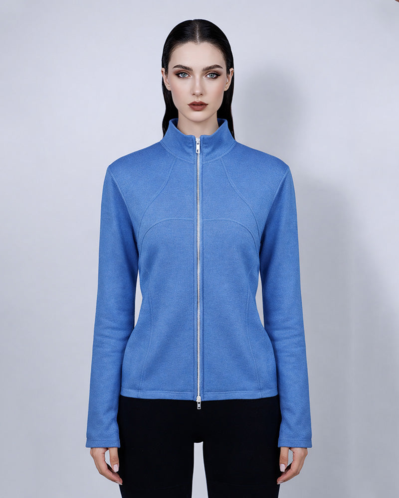 Zip Front Knit Cardigan in Multiple Colors Suitpure