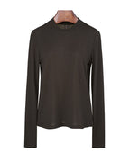 Lightweight Tencel Wool Crewneck Long Sleeve Tee Suitpure