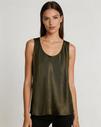 Four-Color Simple Satin Acetate Tank Top Suitpure