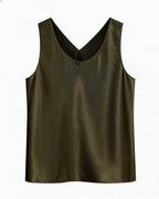 Four-Color Simple Satin Acetate Tank Top Suitpure