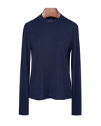 Lightweight Tencel Wool Crewneck Long Sleeve Tee Suitpure