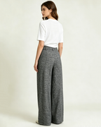 Houndstooth Linen Wide Suitpure