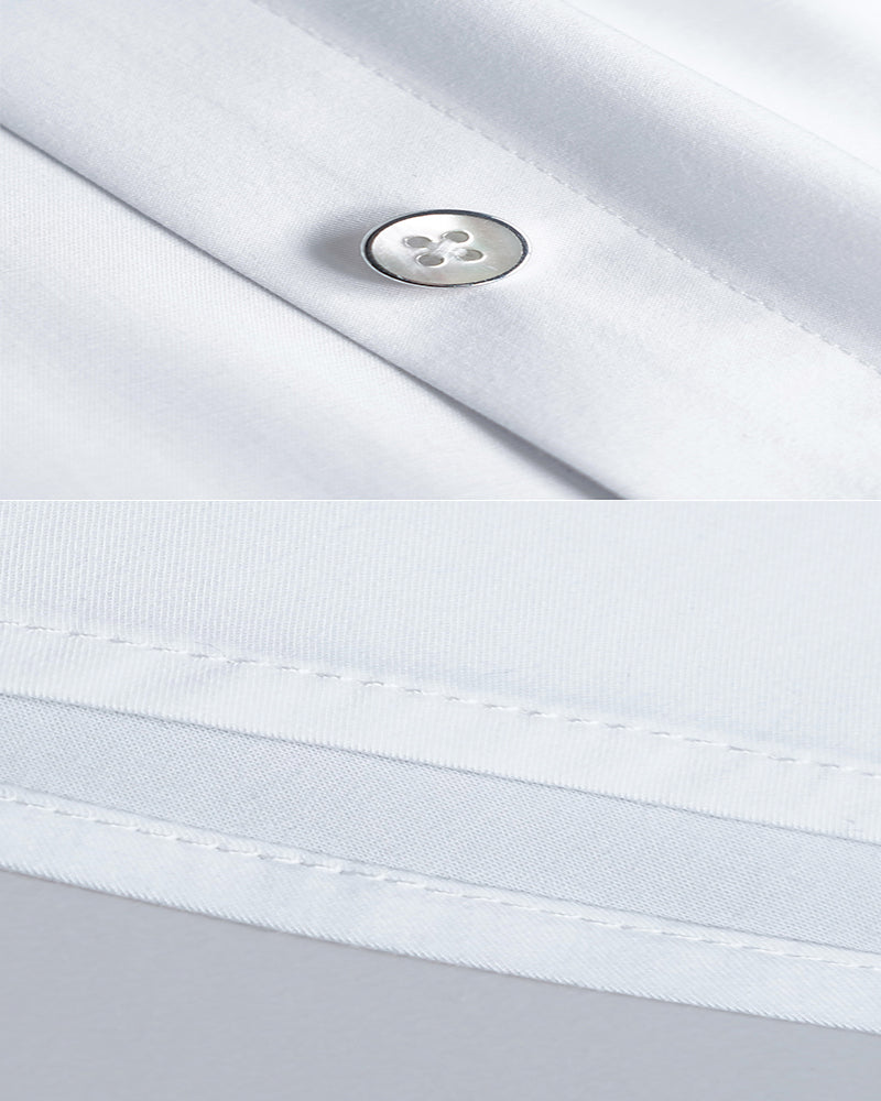Elegant Summer Wing Collar Blouse with French Cuffs Suitpure