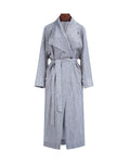 Lightweight Unlined Long Ink Stripe Trench Coat Suitpure