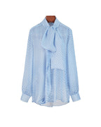 Seasalt Polka Dot Mandarin Collar Blouse with Self-Tie Suitpure