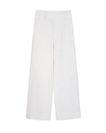 Pure Linen Wide-Leg Trousers with Wide Waistband Suitpure