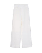 Pure Linen Wide-Leg Trousers with Wide Waistband Suitpure