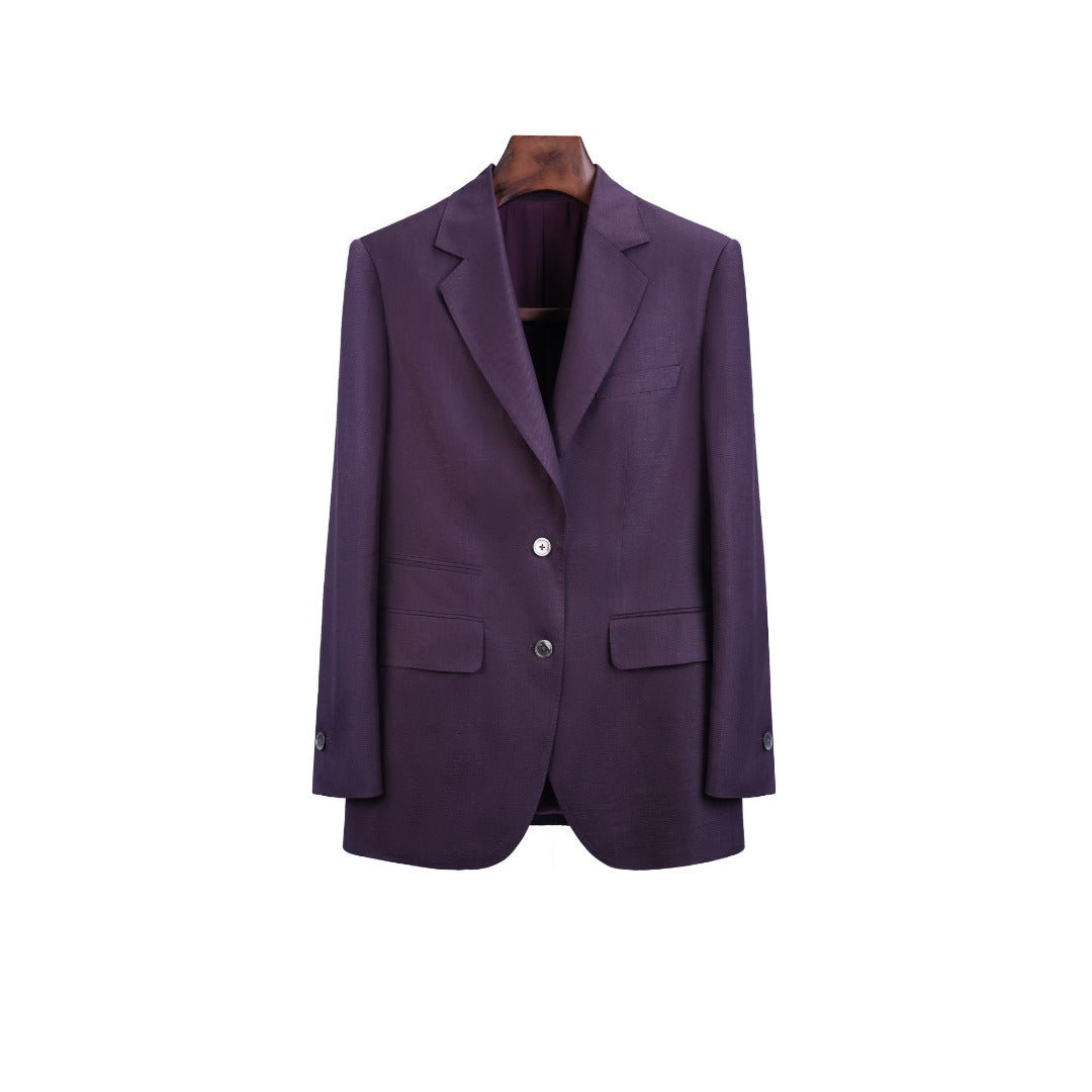 Linen Cotton Oversized Casual Blazer Suitpure
