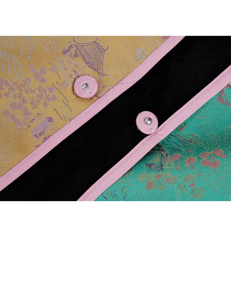 Song Brocade Art Patchwork Jacket Suitpure