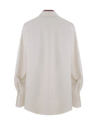 Mist Apricot Evening Breeze Work Blouse | Soft Drape Suitpure
