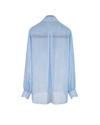 Seasalt Polka Dot Mandarin Collar Blouse with Self-Tie Suitpure