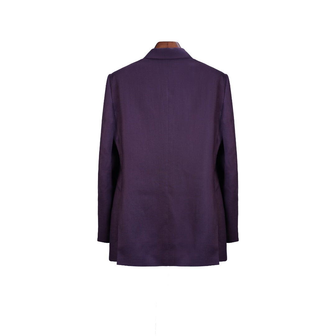 Linen Cotton Oversized Casual Blazer Suitpure