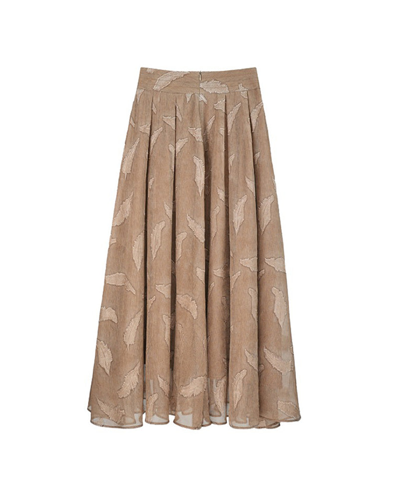 Falling Feather Tulle A-Line Maxi Skirt | Soft Flow Suitpure