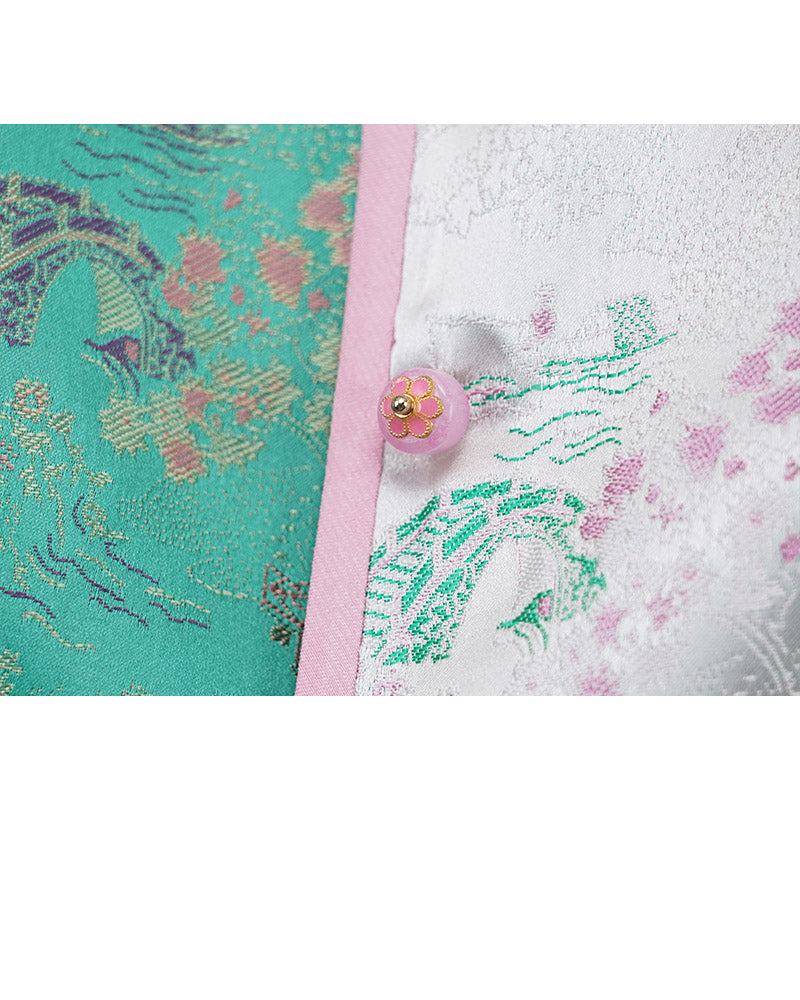 Song Brocade Art Patchwork Jacket Suitpure