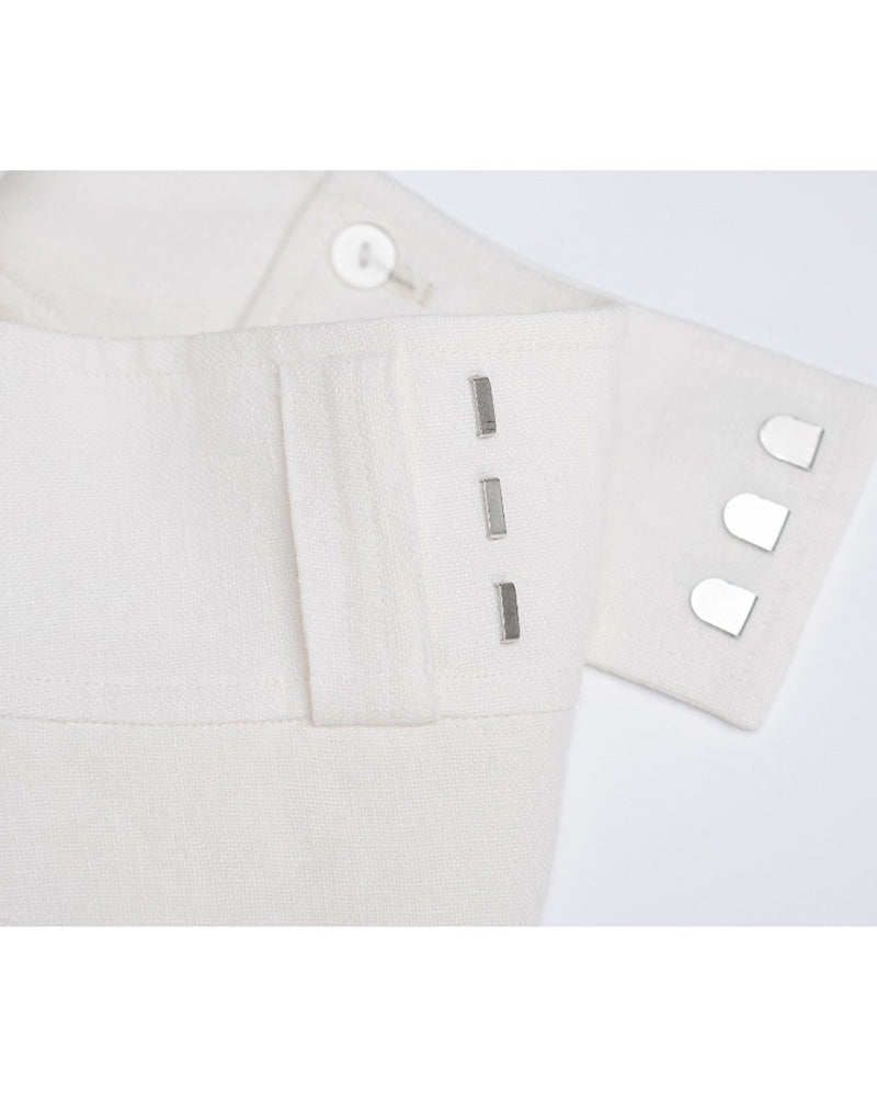 Pure Linen Wide-Leg Trousers with Wide Waistband Suitpure