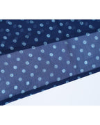 Navy Polka Dot Scarf Collar Blouse Suitpure