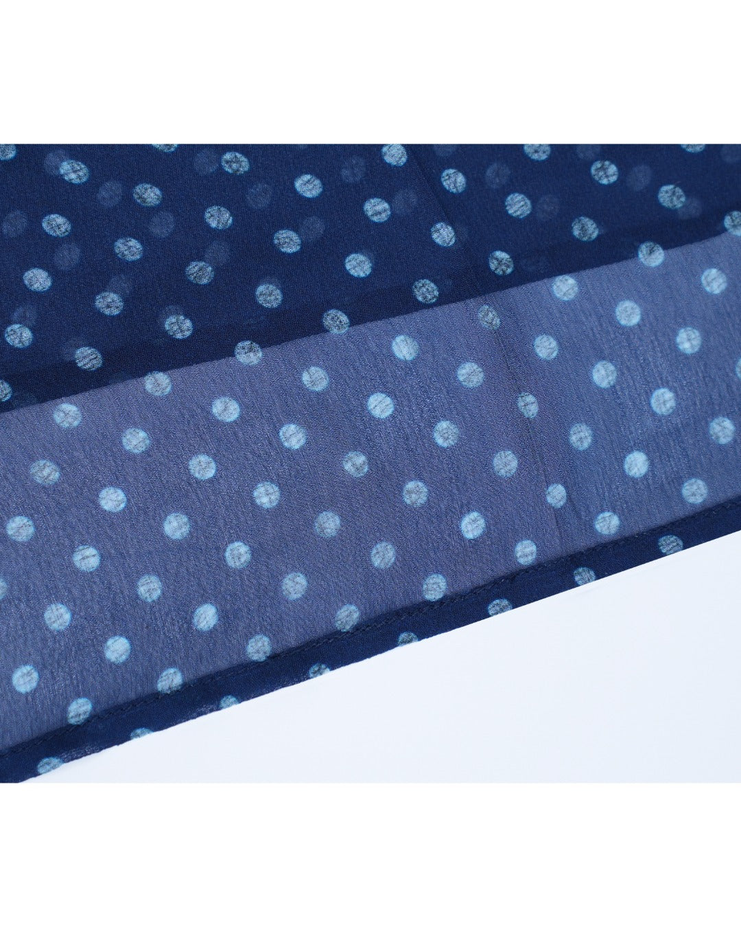 Navy Polka Dot Scarf Collar Blouse Suitpure