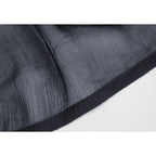 Classic Black-White Diamond Mesh Fishtail Midi Skirt Suitpure