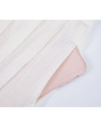 White Breathable Linen Pleated Midi Skirt Suitpure