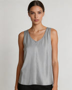 Four-Color Simple Satin Acetate Tank Top Suitpure