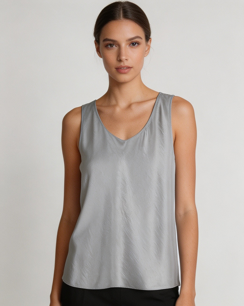 Four-Color Simple Satin Acetate Tank Top Suitpure