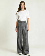 Houndstooth Linen Wide Suitpure
