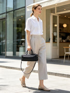 Women Small Box Top Handle Bag Detachable Strap Crossbody Purse for Daily Work Suitpure